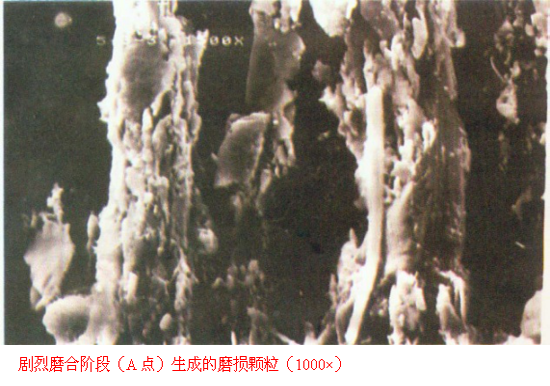 剧烈磨合阶段A点的磨损颗粒图像